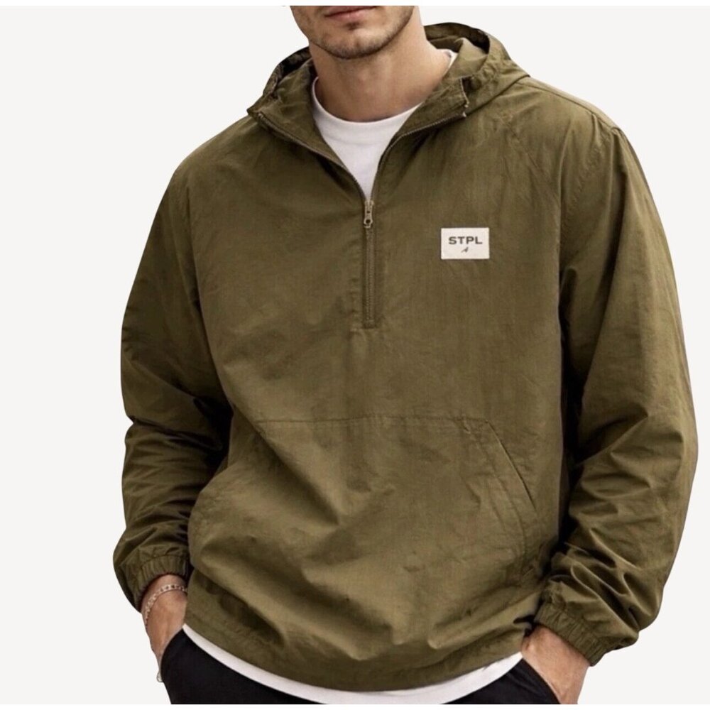 Staple Pigeon Olive Green Lightweight Windbreaker Jacket Large